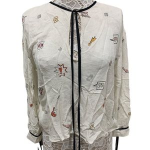 Zara Rock Blouse Trafaluc Collection sz L